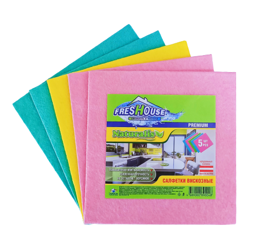 Салфетки универ FRESHOUSE PREMIUM (разноцвет) 5 шт.