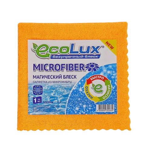 Микрофибра универ. ECOLUX MICROFIBER (оранж) 32*32