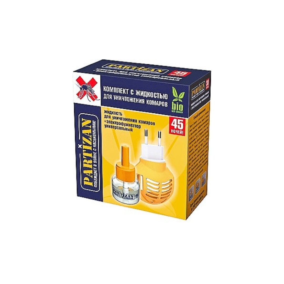 PARTIZAN КОМПЛЕКТ С  ЖИДКОСТЬЮ для уничтожения КОМАРОВ 45 НОЧЕЙ