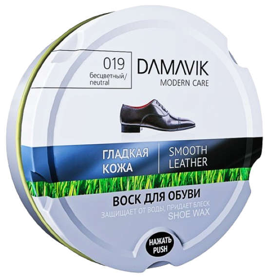 DAMAVIK ВОСК для обуви из гладкой кожи, жест.банка, 75мл. Б/Ц