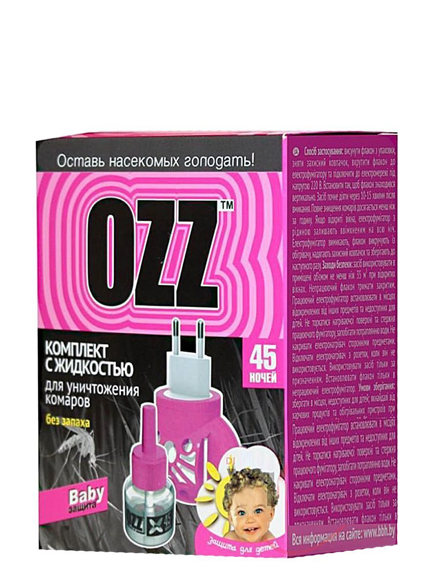 OZZ  BABY КОМПЛЕКТ с жид-тью для уничтож.комаров
