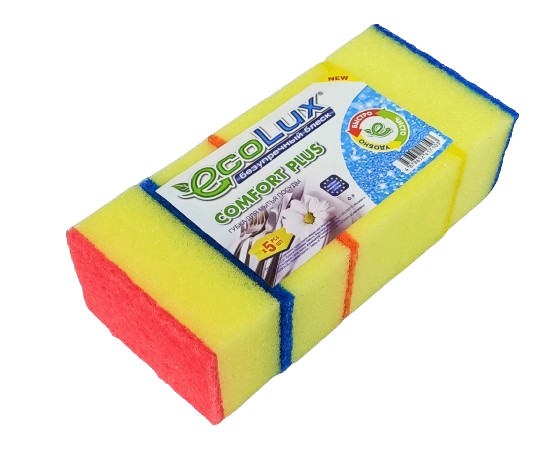 Губка для посуды "ECOLUX COMFORT PLUS" 5шт.