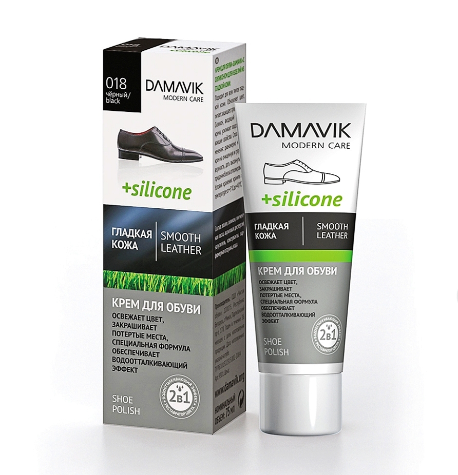 DAMAVIK КР-ТУБ для обуви с силиконом ЧЕР. 75мл.
