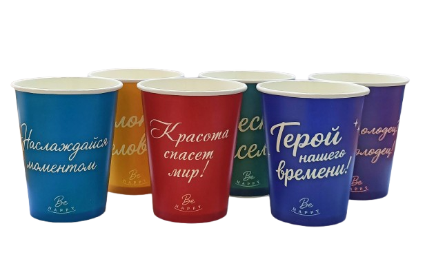 Be HAPPY (А) однораз.стакан 350 мл 6 шт упак