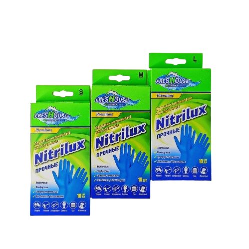 FRESHOUSE перчатки PREMIUM NITRILUX размер M