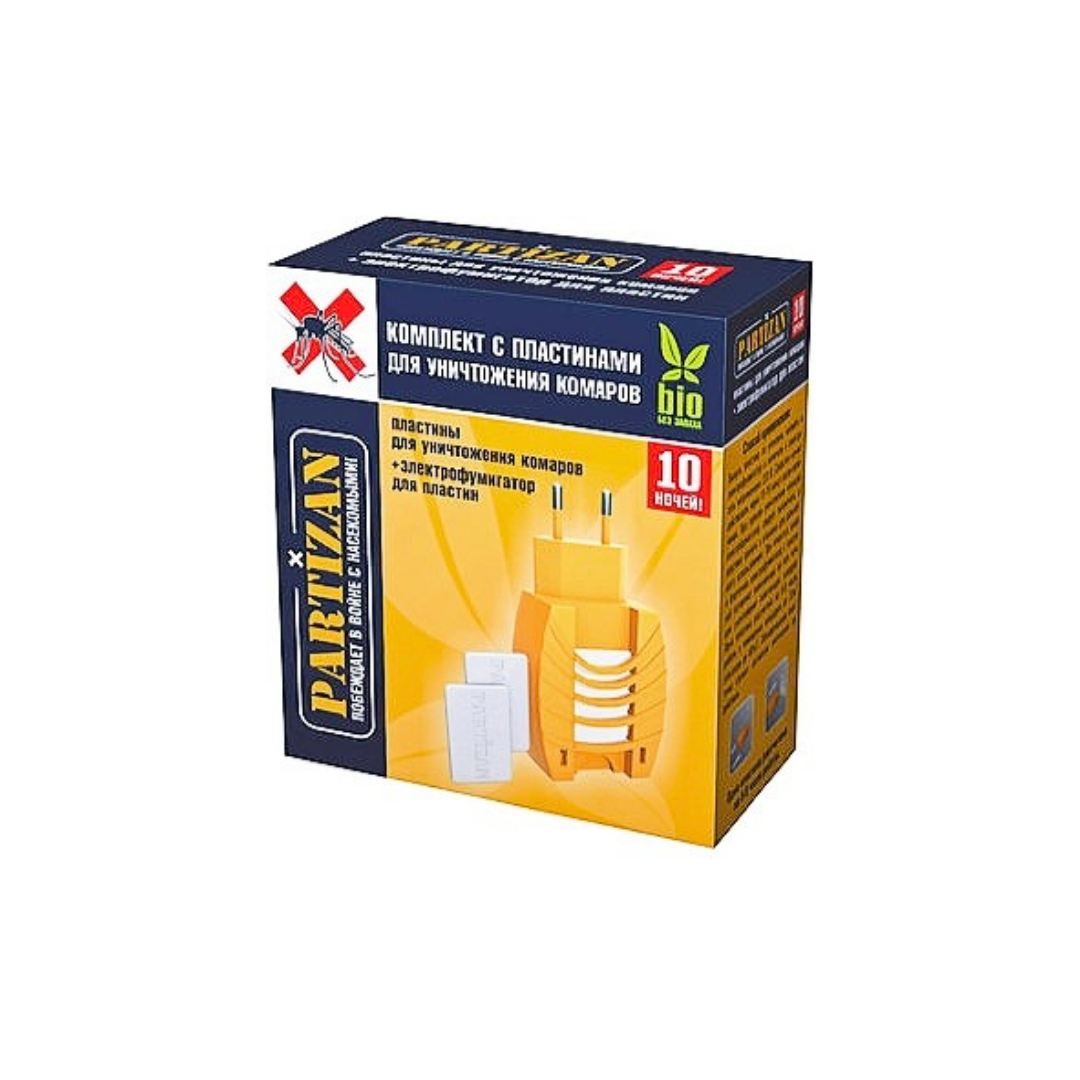 PARTIZAN КОМПЛЕКТ С ПЛАСТИНАМИ для уничтожения КОМАРОВ 10 НОЧЕЙ