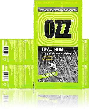 OZZ STANDART защита ПЛАСТИНЫ для уничтожения КОМАРОВ К ЭЛЕКТРОФУМИГАТОРУ