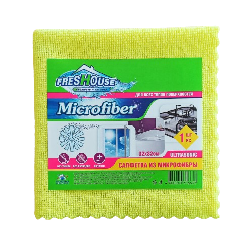 Микрофибра универ FRESHOUSE MICROFIBER (ярко-жёлтый) 32*32