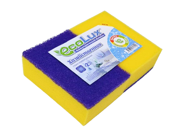 Губка для посуды "ECOLUX  Хозяйственная" 2шт.