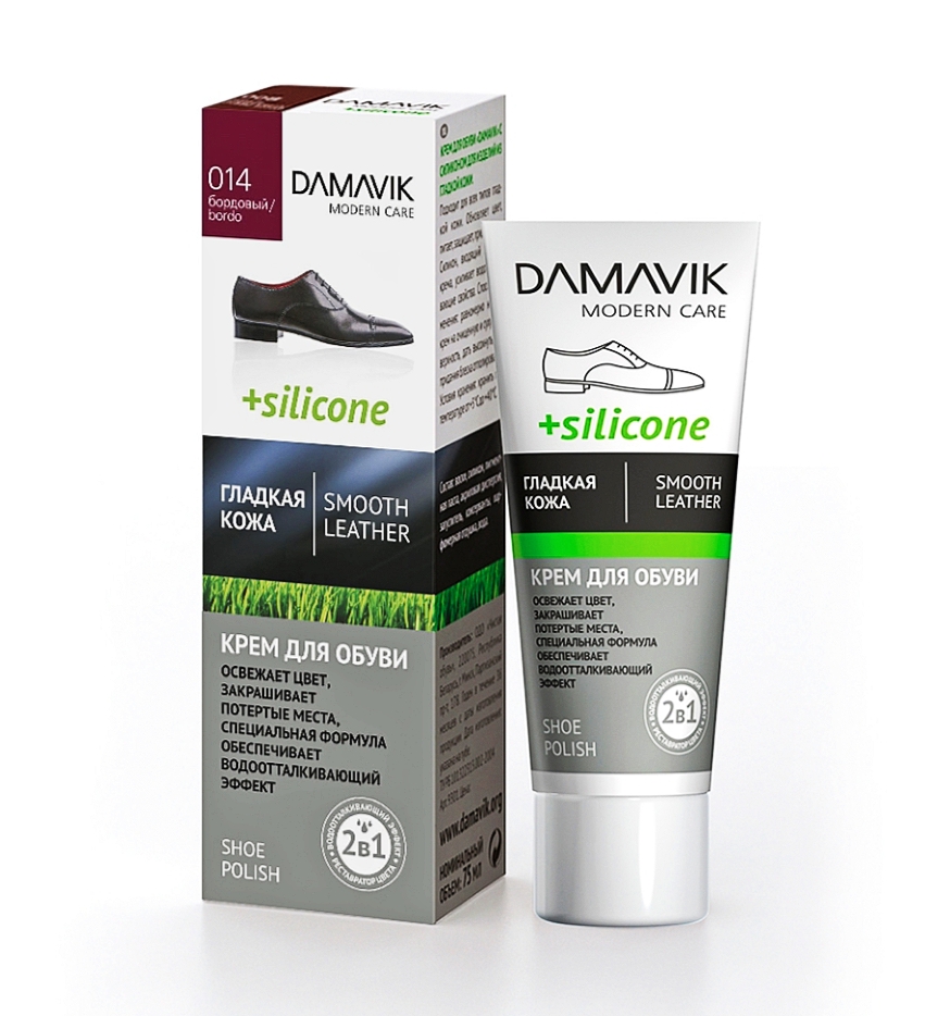 DAMAVIK КР-ТУБ для обуви  с силиконом БОРДО 75мл.