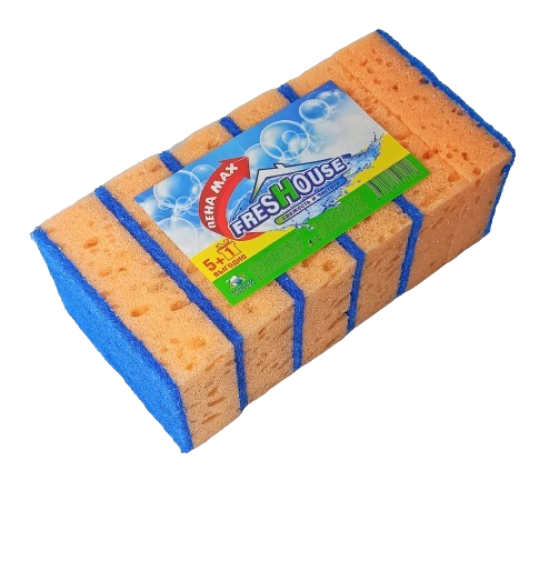 Губка для посуды FRESHOUSE ПЕНА MAX 5+1