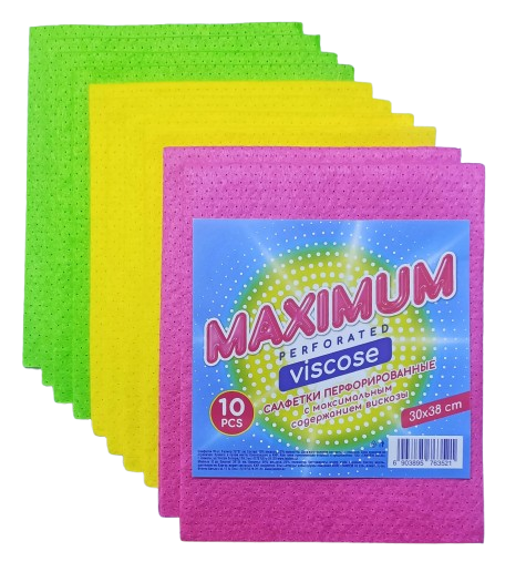 MAXIMUM Салфетки перфор. 30*38 (разноцвет) 10шт.