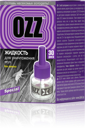 OZZ 30 ДНЕЙ EFFECTIVE ЗАЩИТА ЖИДКОСТЬ ДЛЯ  УНИЧТОЖЕНИЯ МУХ 30 МЛ